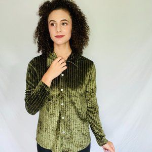 Green/Gold Button Down
